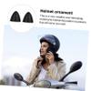 GANAZONO 2pcs Adorable Cat Ear Decor for Helmets Self-Adhesive Helmet Accessories Flexible and Durable for Adding Charm to Your Scooter view 2