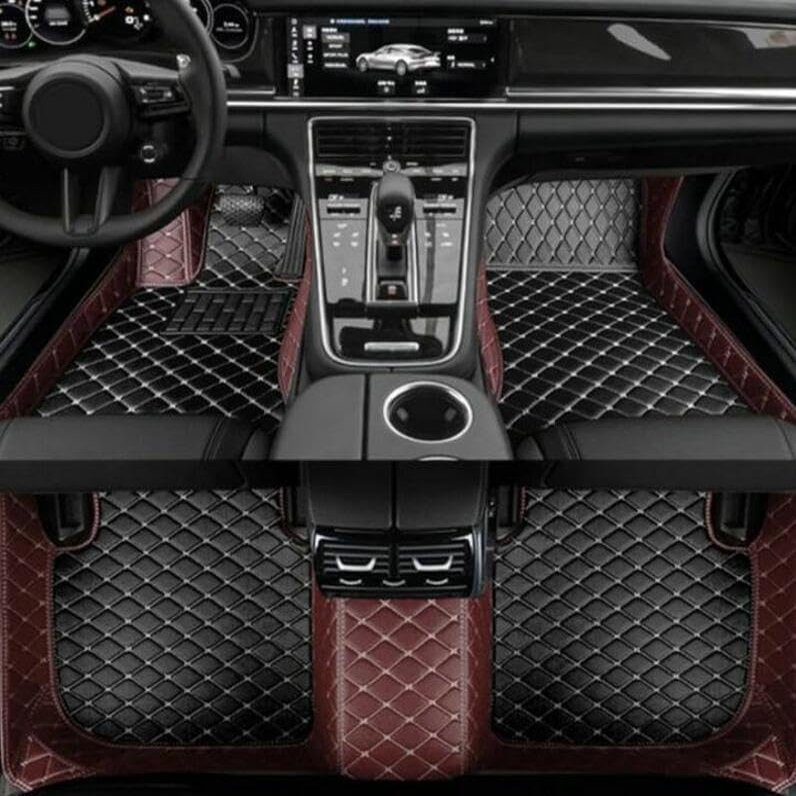 Luxury Custom Car Floor Mats fit for Acura ILX,MDX,RDX,TLX,TSX,RL,TL Waterproof and Non-Slip Material by HAIUIKIK (Mixed Color 3)