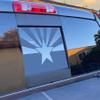 for Dodge Ram 2009-2024 Rear Middle Window Arizona Flag Decal Sticker, Matte Black Arizona Flag Decal Sticker, Rear Middle Window Decal for Dodge Ram Accessoires view 1