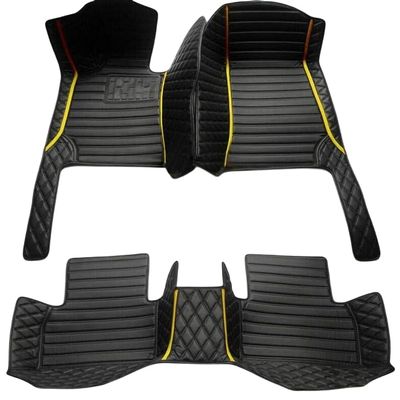 Luxury Custom Car Floor Mats fit for Ford EcoSport,Edge,Escape,Expedition,Explorer,F-150,Fusion,Mustang,Ranger,Focus,Waterproof and Non-Slip Material by HAIUIKIK (Black d)