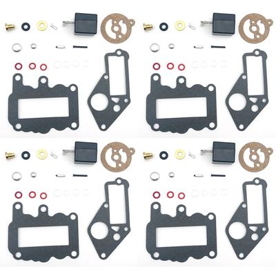 MJZDDP Carburetor Carb Rebuild Kit for Outboard Engine 9.5 HP 1964-1973 382048 379154 BRP/OMC Replacement Gaskets Float Needle Seat Valve (Color : 4SET)