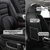 Car Seat Cover Fit for Chevy Traverse 2009-2026,Compatible Airbag Non-Slip Waterproof Seat Cover,Car Seat Protector Premium Interior (Luxury 5 Seats,Classic Black) view 2