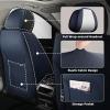 Car Seat Cover Fit for Toyota Venza 2009-2024,Compatible Airbag Non-Slip Waterproof Seat Cover,Car Seat Protector Premium Interior (Standard 2 Seats,Blue White) view 3