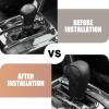 Flygun 1 PC Car Gear Shift Cover Replacement, Breathable Leather Design, Soft Durable Vehicle Gear Shifter Decor, Universal Waterproof Automotive Shifter Protector for Truck SUV Car (Black) view 4
