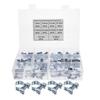 60 Piece Small Steel Hose Clamp Set, Reusable Silver for Radiator Hoses view 1