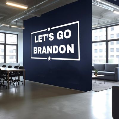 Let's Go Brandon Vinyl Die Cut Decal - Donald Trump Political Statement Wall Sticker - President Election Car Stickers 24'' x 12'' (60x30 cm)