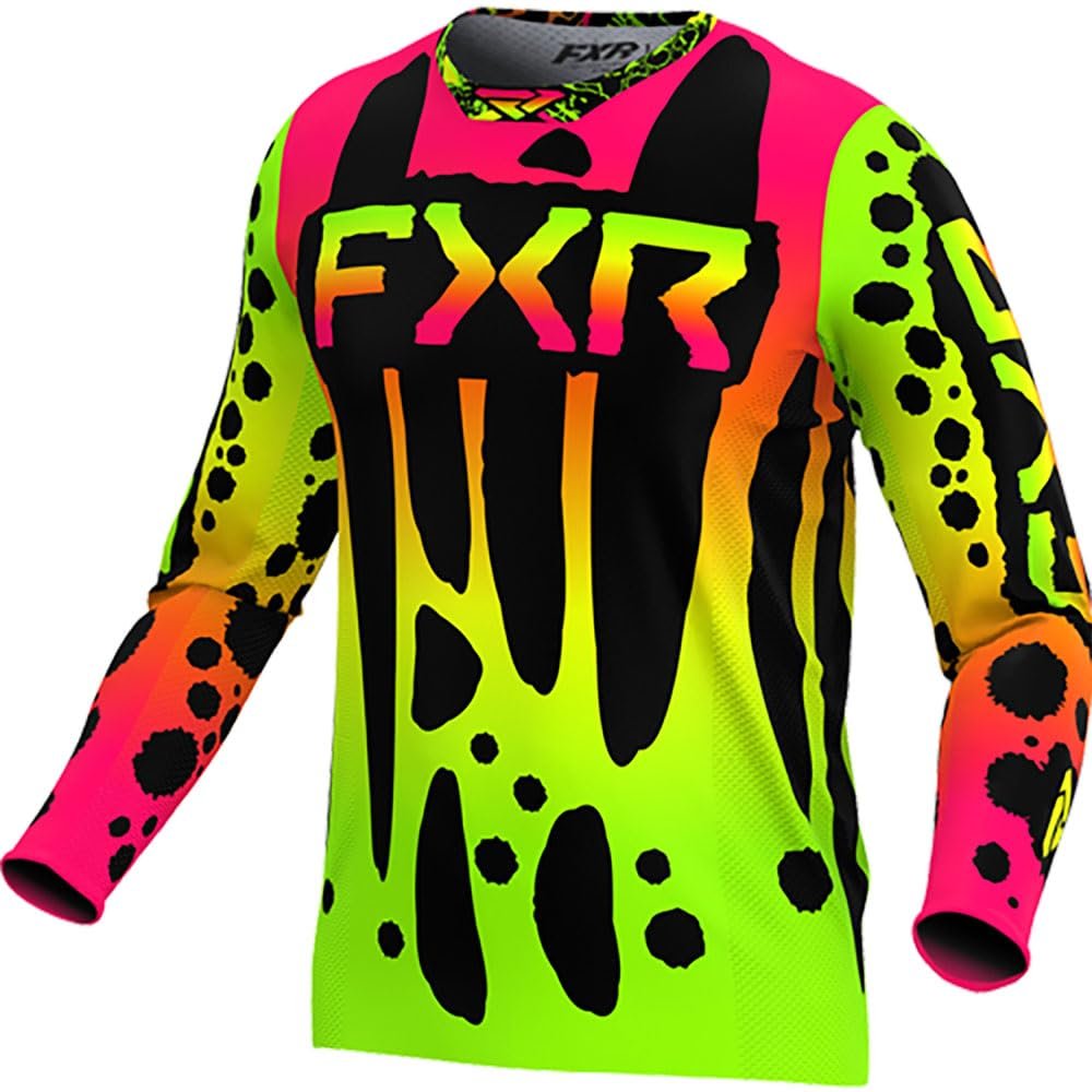 FXR Podium 24 Mens MX Offroad Jersey Frogger XS