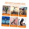 BESPORTBLE 1set Alarm Lock for Bicycles Theft Security Padlock Loud Sound Alarm Heavy Duty Design for Mountain Bikes Motorcycles and Electric Bikes Random view 3