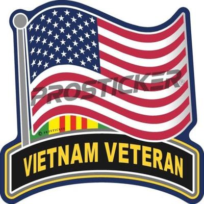 Vietnam Veteran Decal USA Flag Military ProSticker 272 (4")