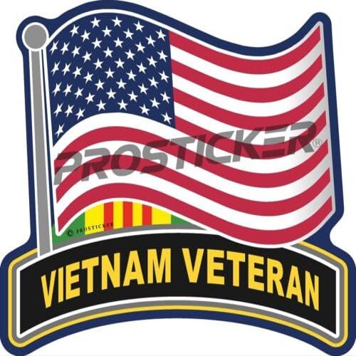 Vietnam Veteran Decal USA Flag Military ProSticker 272 (4")