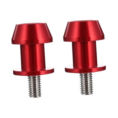 SOLUSTRE 2pcs Cnc Aluminum Motorcycle Swing Arm Spools Rear Lift Screws Easy to Install Red Spool Hangers for Paddock Stand and Maintenance