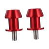 SOLUSTRE 2pcs Cnc Aluminum Motorcycle Swing Arm Spools Rear Lift Screws Easy to Install Red Spool Hangers for Paddock Stand and Maintenance view 1