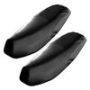 SOLUSTRE 2pcs Leather Motorcycle Saddle Cushion Pad Comfortable Electric Bike Seat Cover Non- Lining Ergonomic Design for Enhanced Riding Black view 1