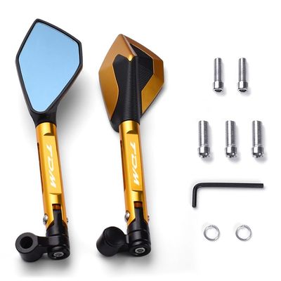 For Yama&ha TDM850 TDM900 TDM900A 2011 Motorcycle CNC Aluminum Moto Rearview Mirrors Side Mirror (Color : Gold)
