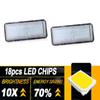 MotorCart Basics SAARMAT License Plate Reverse Light Bar,for Toyota Reiz 4D Mark X J100 J200 Land Cruiser Cygnus J120 Land Cruiser Prado,12v Led License Plate Light,White Tag Lamp Assembly Replacement,2pcs view 2