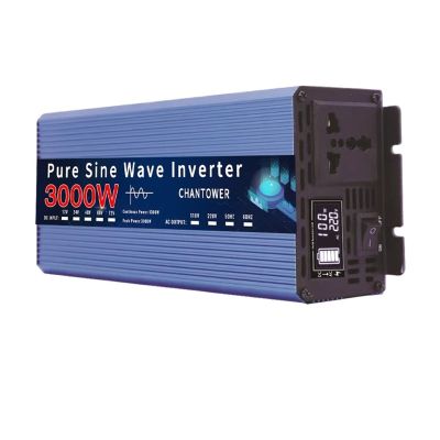 PDOLIGBDN Pure Sine Wave Inverter 12V 220V DC 12/24V to AC 220V 2000W 3000W 3600W Power Voltage Converter Car Solar Inverter (Color : 3000W, Size : 12V-220V 50HZ-Universal)