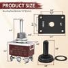 RVMARINEPAT Reverse Polarity Toggle Switch 12V 30A 6 Pin 3 Way ON/Off/ON DPDT Latching Switch Waterproof with Mounting Panel Cover, for Marine Car Auto RV Power Jack view 2