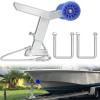 DNShorix Boat Trailer Winch Post with Roller, Fits 3"" W x 4"" H Trailer Drawbar, Boat Trailer Winch Stand, Adjustment Height Boat Winch Mount, silver view 1
