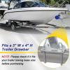 DNShorix Boat Trailer Winch Post with Roller, Fits 3"" W x 4"" H Trailer Drawbar, Boat Trailer Winch Stand, Adjustment Height Boat Winch Mount, silver view 3