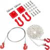 RC Trailer Chain Hook Tow Rope Winch Shackles for 1/10 Crawler Axial SCX10 D90 D110 TRX4 TRX6 Redcat Tamiya RC Decor Parts(Red) view 1