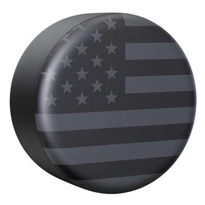 Moonet PVC Leather Spare Tire Wheel Cover, American Flag Waterproof Spare Tire Cover Fit for Truck,Trailer, RV, SUV, Camper and Most Vehicle 16" Black-Grey (for Tire Diameter 30-32 inch)