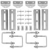 Racewill 4 Pack Boat Trailer Bunk Brackets: 8" Galvanized Swivel Top Style Boat Bunk Bracket Kit with Hardware, for 1.5" x 3", 2" x 3", 3" x 3" Boat Trailer Crossmember view 1