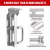 Racewill 4 Pack Boat Trailer Bunk Brackets: 8" Galvanized Swivel Top Style Boat Bunk Bracket Kit with Hardware, for 1.5" x 3", 2" x 3", 3" x 3" Boat Trailer Crossmember view 2