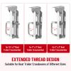 Racewill 4 Pack Boat Trailer Bunk Brackets: 8" Galvanized Swivel Top Style Boat Bunk Bracket Kit with Hardware, for 1.5" x 3", 2" x 3", 3" x 3" Boat Trailer Crossmember view 3