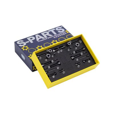 S-PARTS Titanium Disc Brake Screw Set for Magura MT4/5/7/8 and Accessory Screws (Black, MT5)