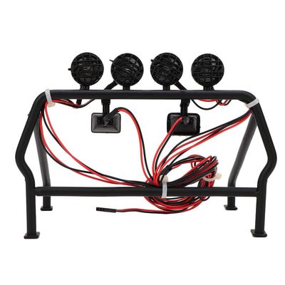 RC Car Roll Cage, Durable Metal Construction with Bright LED Lighting, Off Road Roll Cage, for Racing Hobbyists Competition and Daily Use Off Road Adventures