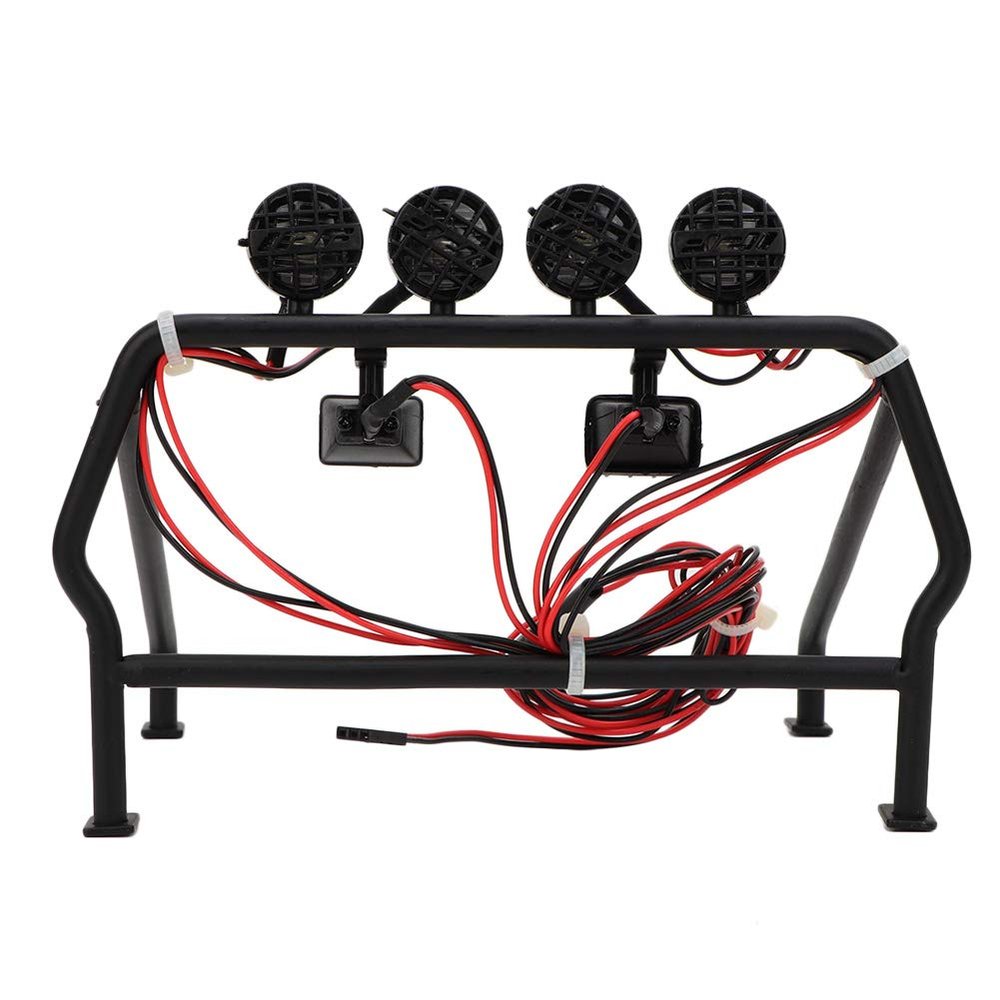 RC Car Roll Cage, Durable Metal Construction with Bright LED Lighting, Off Road Roll Cage, for Racing Hobbyists Competition and Daily Use Off Road Adventures