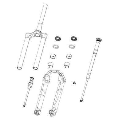 RockShox Debonair Fork Spring Shaft - 150mm, 27/29 (38mm) - Domain C1+ (2025+)
