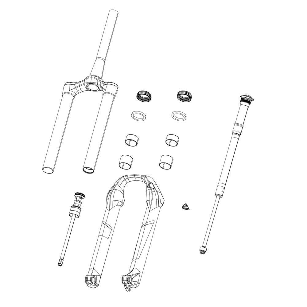 RockShox Debonair Fork Spring Shaft - 150mm, 27/29 (38mm) - Domain C1+ (2025+)