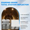 Liyuusi 60X60MM 100PCS Reflector Targets for Total Stations Paste Up Reflector, Survey Target Mark with Black Triangle Reflective Sheet for Total Stations,White view 4