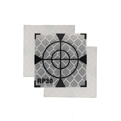 Liyuusi 30X30MM 100PCS Reflector Targets for Total Stations Paste Up Reflector, Survey Target Mark with Black Triangle Reflective Sheet for Total Stations,White