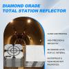Liyuusi 30X30MM 100PCS Reflector Targets for Total Stations Paste Up Reflector, Survey Target Mark with Black Triangle Reflective Sheet for Total Stations,White view 4