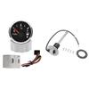 ELING 52mm Fuel Level Tank Gauge 0-190ohm Signal with Red Backlight Yellow Light Alarm 12Volt 24Volt for Car Racing Boat RV Fuel Level Sender Sending Unit 550mm Long view 1