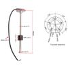 ELING 52mm Fuel Level Tank Gauge 0-190ohm Signal with Red Backlight Yellow Light Alarm 12Volt 24Volt for Car Racing Boat RV Fuel Level Sender Sending Unit 550mm Long view 3