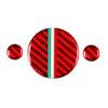 Liru Car Center Console Switch Cover Button Sticker Trim 3Pcs for Alfa Romeo Giulia 17-19 Carbon Fiber Red With Italy Flag view 2