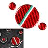 Liru Car Center Console Switch Cover Button Sticker Trim 3Pcs for Alfa Romeo Giulia 17-19 Carbon Fiber Red With Italy Flag view 3
