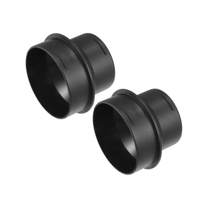 Motoforti Universal Car Air Ducting Connector, Straight Air Heater Duct Joiner Connector Pipe, 75mm to 60mm,Plastic, Black, 2pcs