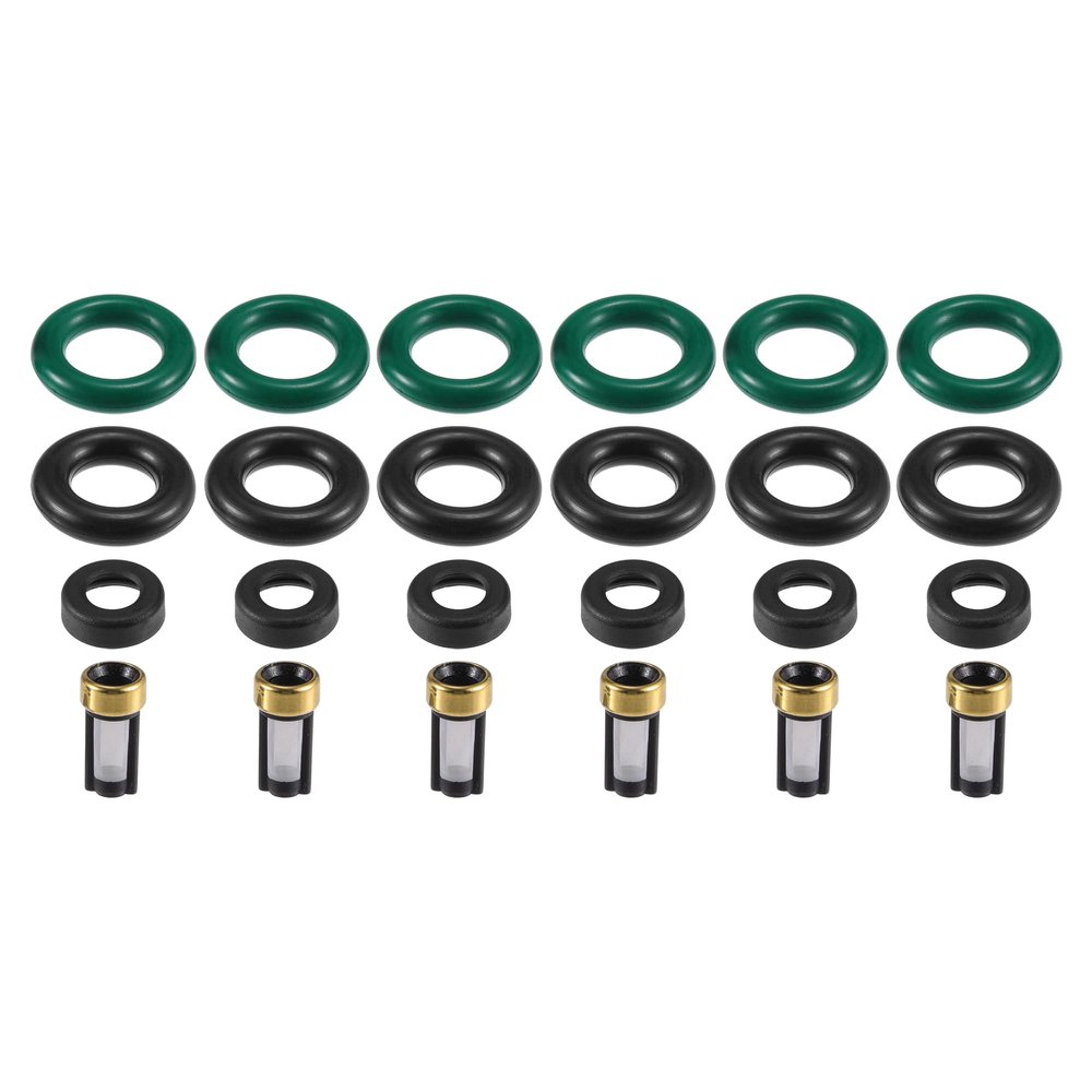 Partuto Fuel Injector Seal O Ring - Car O-Ring Rebuild Repair Kit - for Honda Accord 2008-2017 NBR Rubber Black - 6 Sets