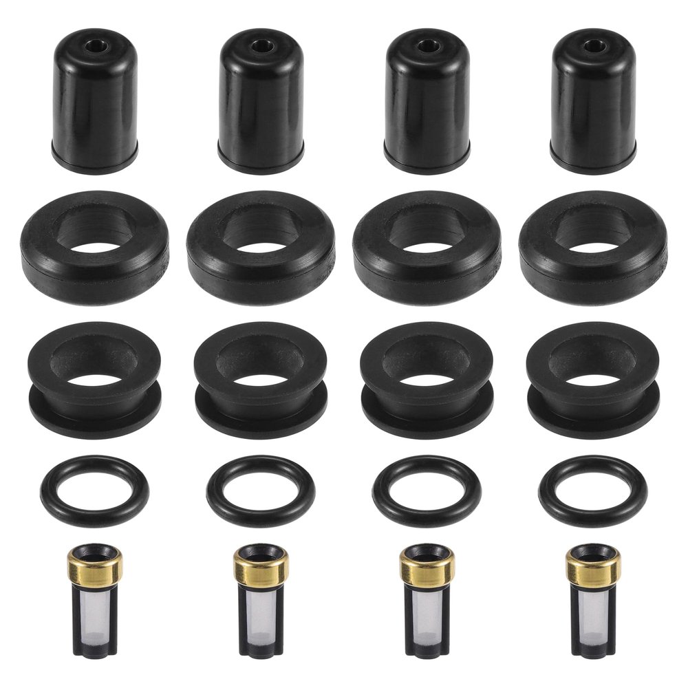 Partuto Fuel Injector Seal O Ring - Car O-Ring Rebuild Repair Kit - for Toyota Cressida 1988 NBR Rubber Black - 4 Sets