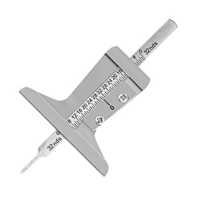 Car Tyre Tire Depth Gauge Meter Measurer Tool Caliper Thickness Gauges Brake Pad Shoe Tire Monitoring Tire Depth Gauge 32nds Metal