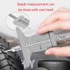 Car Tyre Tire Depth Gauge Meter Measurer Tool Caliper Thickness Gauges Brake Pad Shoe Tire Monitoring Tire Depth Gauge 32nds Metal view 4