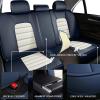 Leather Deluxe 5-Seat Covers for Lexus GS 350 2007-2020, Blue-White view 3