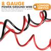 Jeemiter 8 AWG CCA Wire Kit - 50ft Total (25ft Red & 25ft Black) | Complete Power & Ground Cable for Car Audio, Solar, RV | with Lugs & Heat Shrink Tube view 4