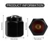 Muishi State of Michigan Great Lakes Tire Valve Stem Caps, Aluminum Black Stem Tire Valve Caps Universal Stem Covers for Cars, SUVs, Trucks, Bikes, Motorcycles, Bicycles (4 Pack) view 2