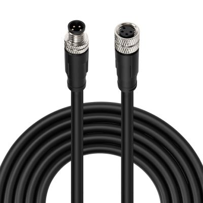 M8 4 Pin A-Code Male to Female Cable, IP67 Waterproof PVC Shielded Sensor Cord for Profibus, IO-Link, Sick, Keyence, Omron, 50M (164.0FT)