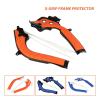 JevLoN X-Grip Frame Guard Protection Cover Compatible with SXF EXC EXC-F Compatible with TE FE FC SX SXF EXC EXC-F 125-450 Dirt MX Motorcycles (Color : Orange White) view 2